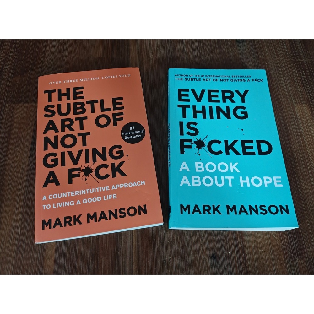 The Subtle Art of Not Giving a F*ck Everything Is F'd by Mark Manson 2 Books Set